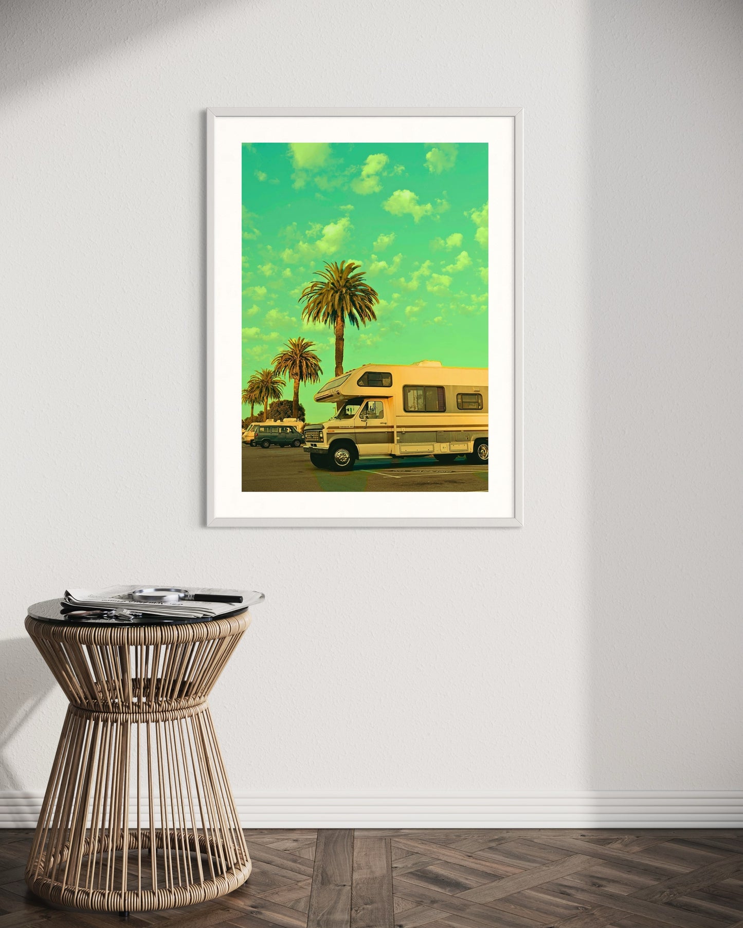 Vintage RV and Palm