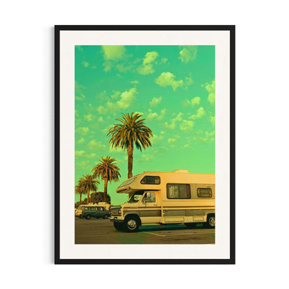 Vintage RV and Palm