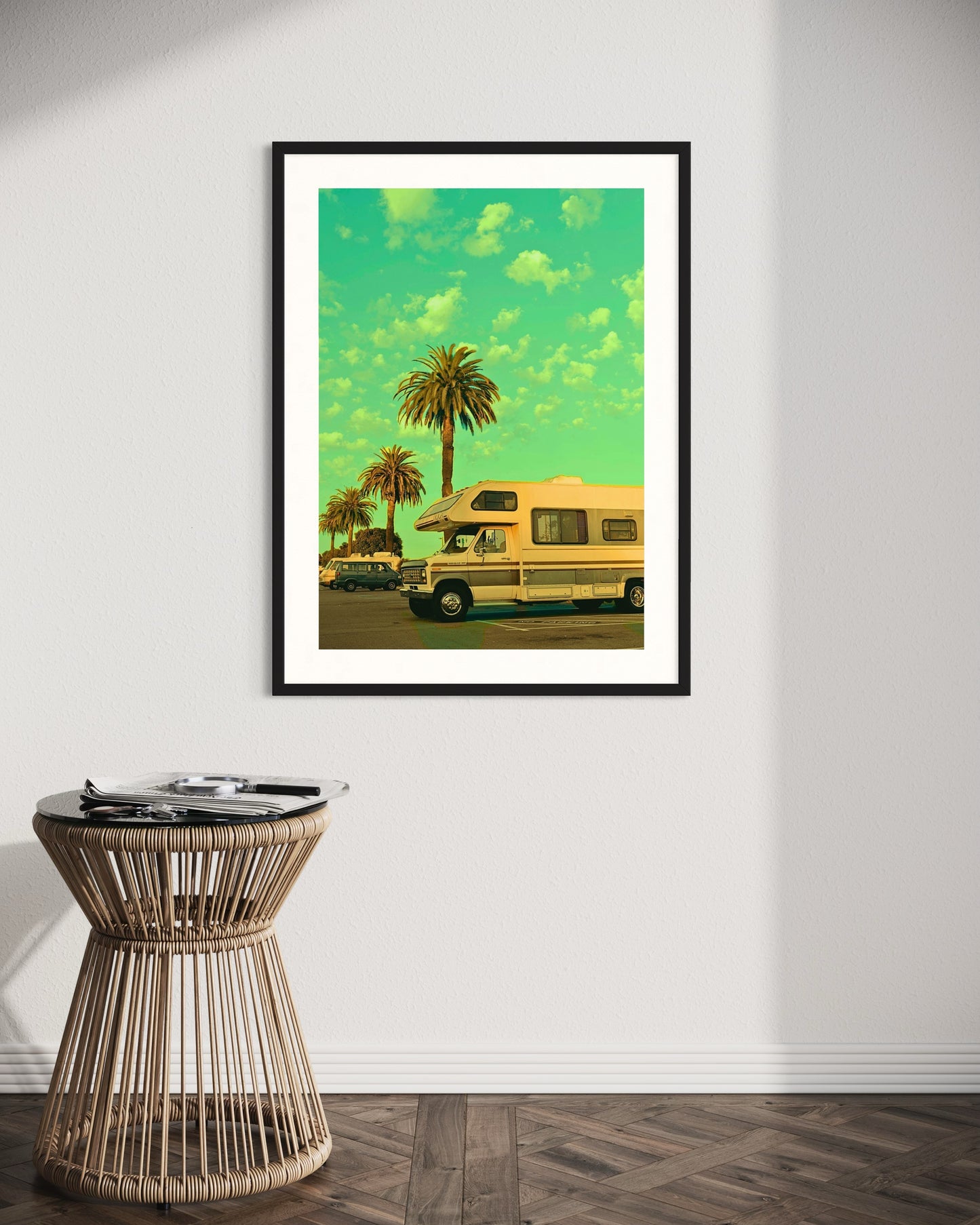 Vintage RV and Palm